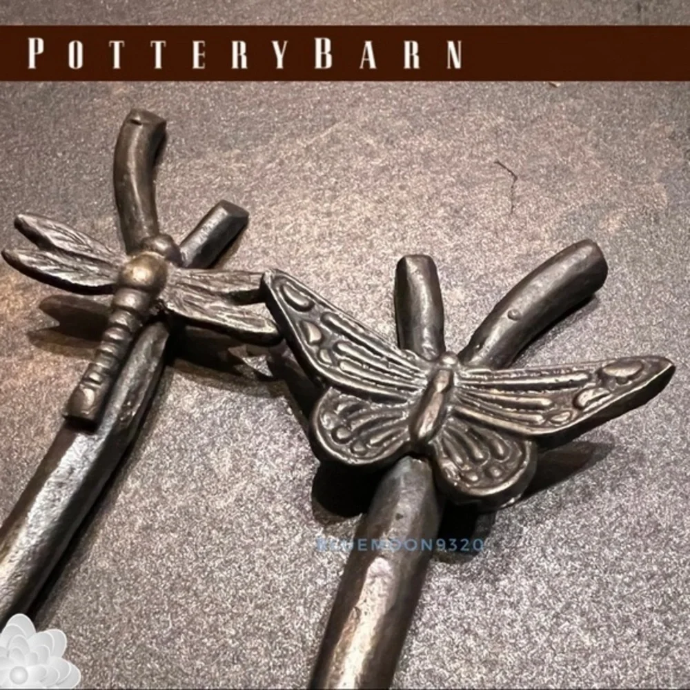 POTTERY BARN Serving Set Butterfly and Dragonfly NWOT